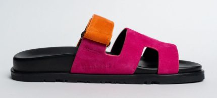 HERMES CHYPRE SANDAL LEATHER PINK