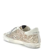 Golden Goose Women's Superstar Glitter Low Top Sneakers in gold - Image 3