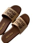 Miu Miu Wmns Slide Beige - Image 2